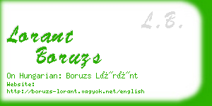 lorant boruzs business card